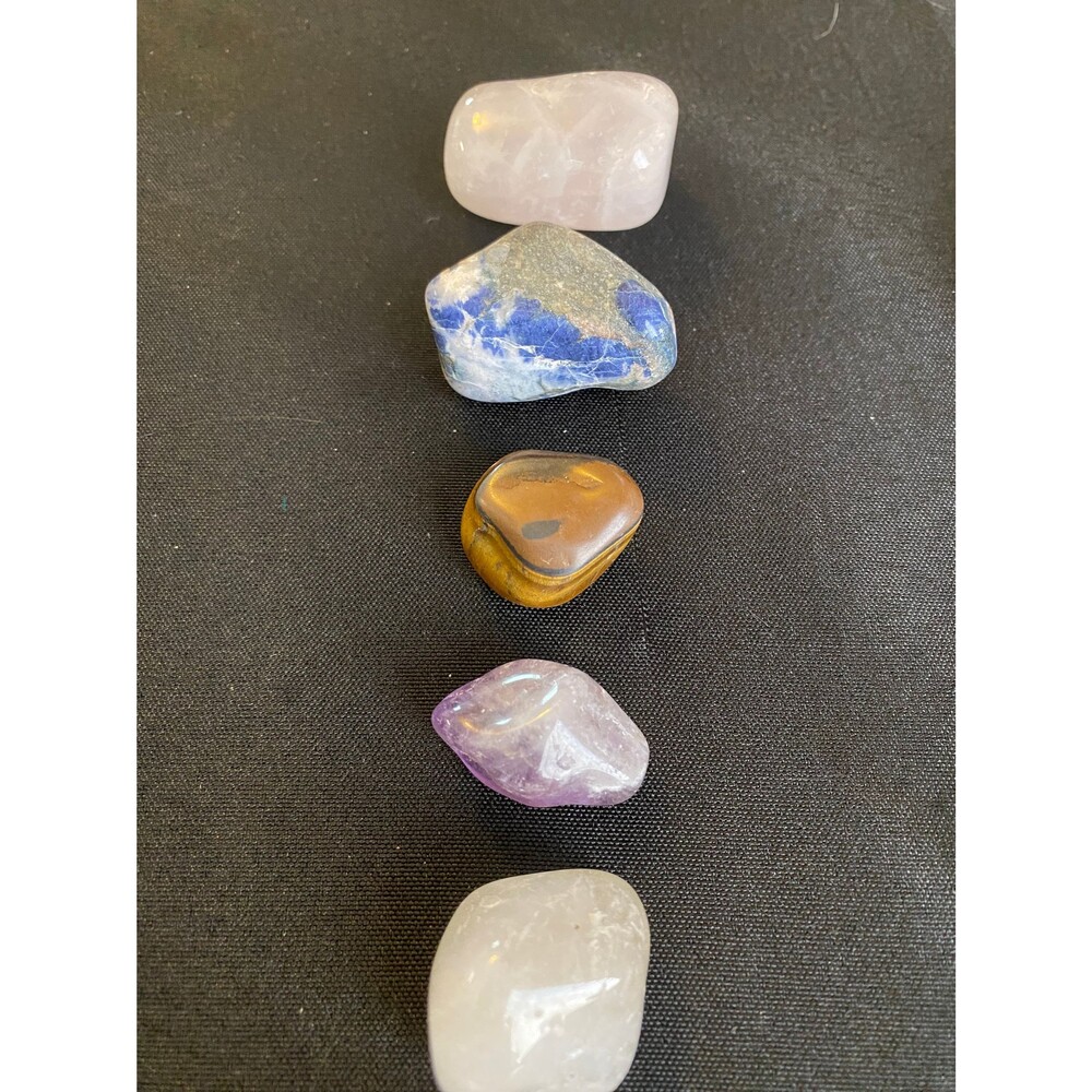 7 Crystals Gemstone Chakra Collection Altar Stones Witchy Pagan Citrine - Picture 3 of 5